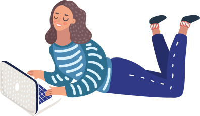 woman with laptop