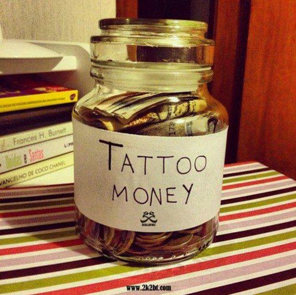 Buy Personalised Tattoo Fund Glass Money Jar Gift Online at desertcartKUWAIT