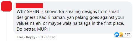 SHEIN Sponsors Miss Universe PH 2021 - comments