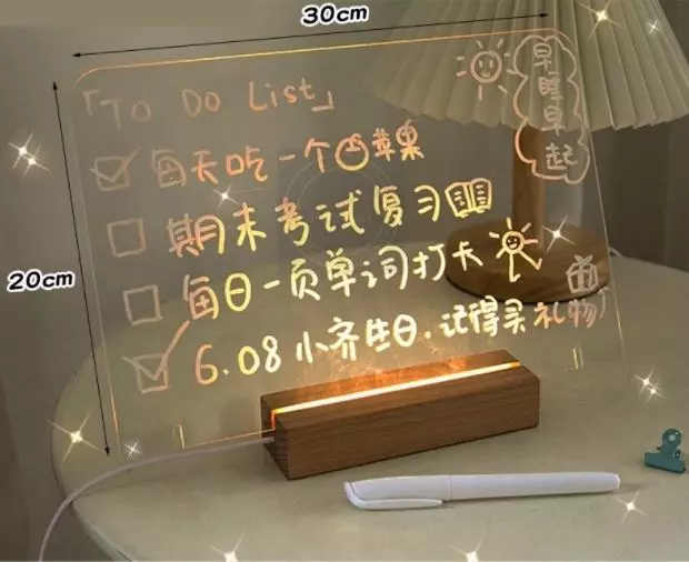 led lamp memo board