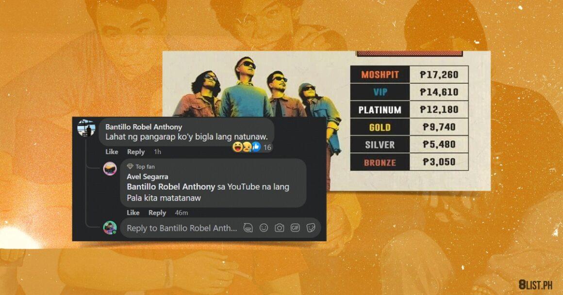 Eraserheads Ticket Prices Pinoys Sell Out Moshpit and VIP
