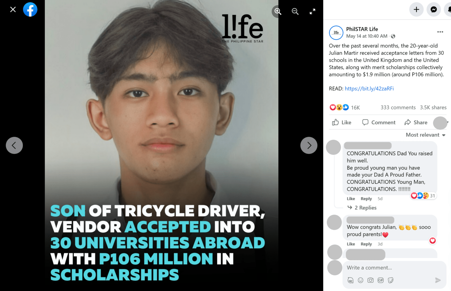 Netizens Doubt Julian Martir's Story of Being Accepted in 30